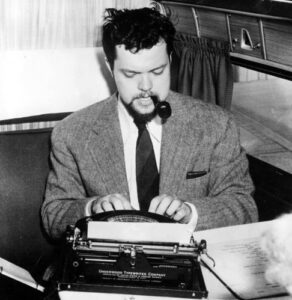 Young Orson Welles at Typewriter